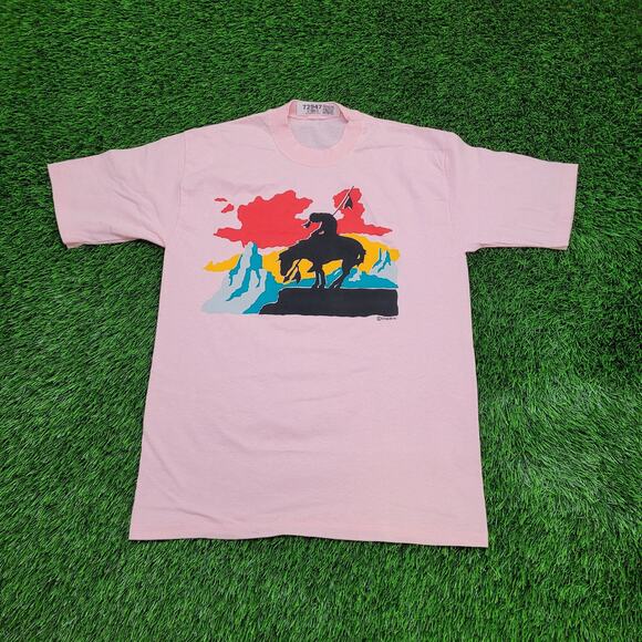 Vintage 1991 Native-American Shirt Womens Medium 19x27 Pink - Picture 1 of 11